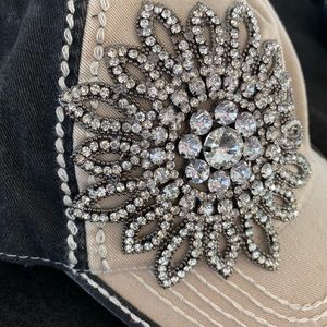 Olive & Pique Designer Crystal Baseball Hat.